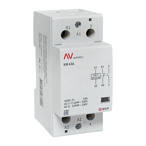 Контактор модульный КМ 63А 1NO+1NC 230В АС (2 мод.) AVERES EKF