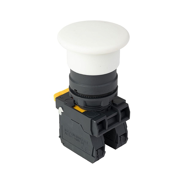 Кнопка SB-34 грибовидная 1NO+1NC белая EKF