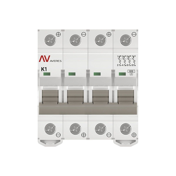 Выключатель автоматический AV-6 DC 4P 1A (K) 6kA EKF AVERES
