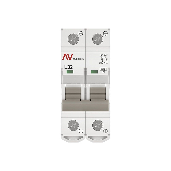 Выключатель автоматический AV-6 DC 2P 32A (L) 6kA EKF AVERES