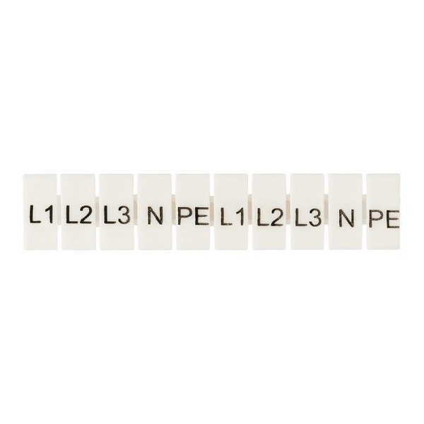 Маркеры для UT/ST/Push-in 4 с символами "L1, L2, L3, N, PE" (100 шт.) EKF