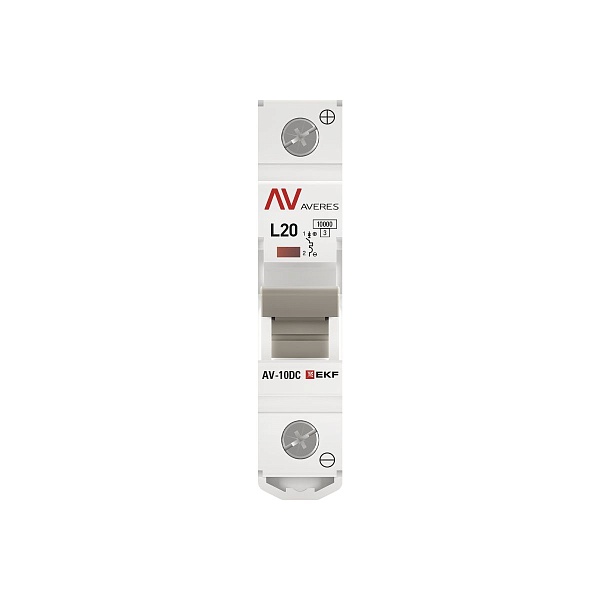 Выключатель автоматический AV-10 DC 1P 20A (L) 10kA EKF AVERES