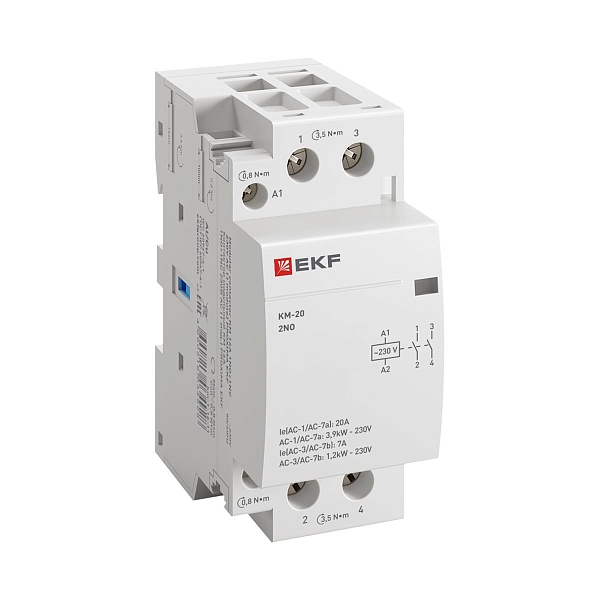 Контактор модульный КМ 20А 2NO 230В АС (2 мод.) PROXIMA EKF
