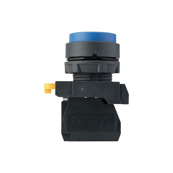 Кнопка выпирающая SB-25 без фиксации 1NС синяя IP65 EKF