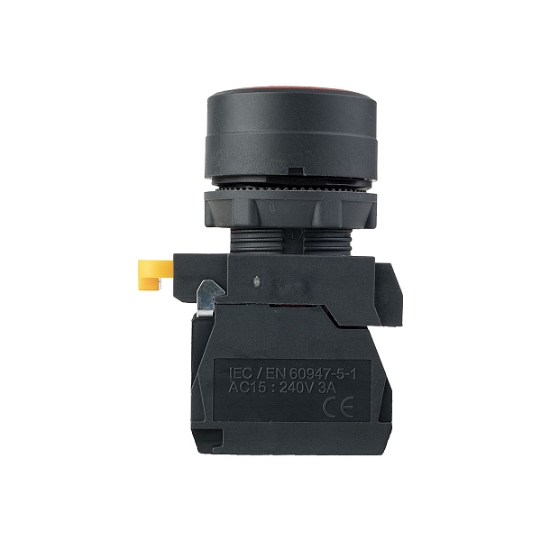 Кнопка SB-31 плоская с фиксацией 1NO+1NС красная IP65 EKF