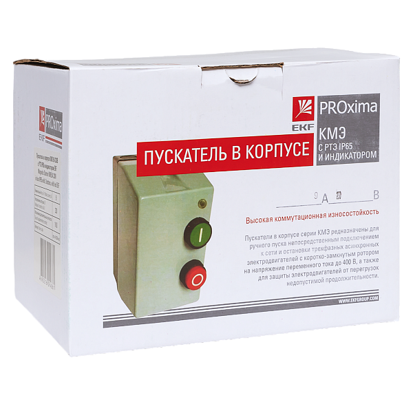 Пускатель ПМЛ-1 9А 1NO 230В AC с тепловым реле 5,5-8А в корпусе с индикацией IP65 EKF