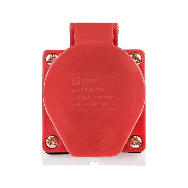 Розетка стационарная наружная 115 3Р+РЕ+N 16А 380В IP44 EKF