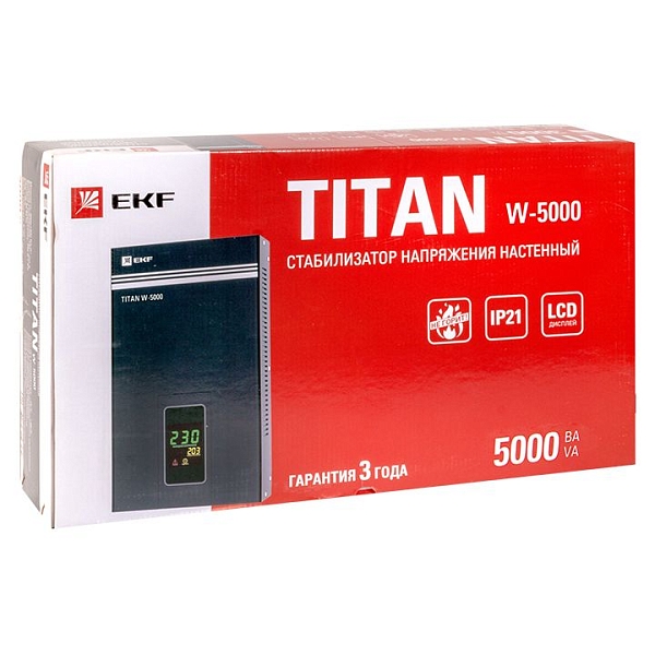 Стабилизатор напряжения настенный TITAN W-5000 EKF PROxima
