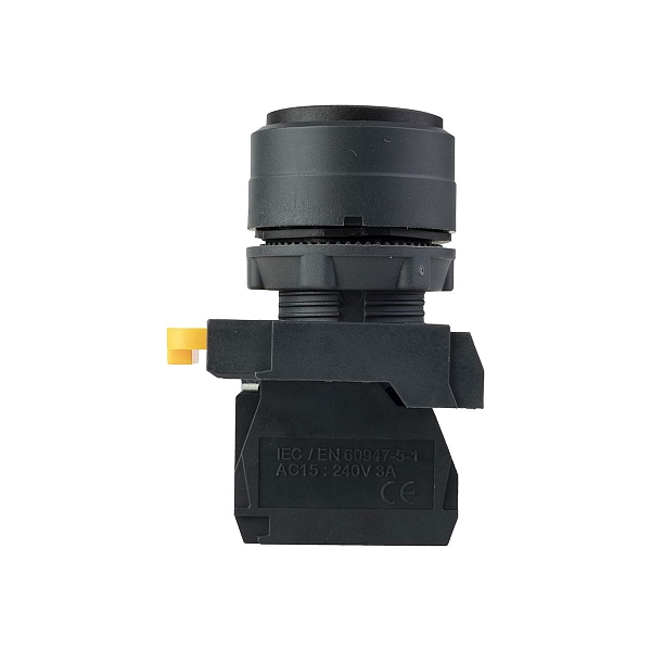 Кнопка выпирающая SB-35 с фиксацией 1NC черная IP65 EKF