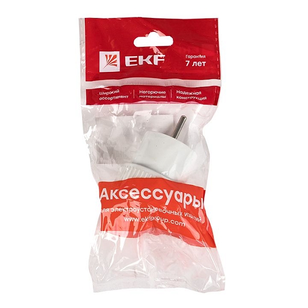 Адаптер-переходник б/з бел. 6А 250В EKF PROxima