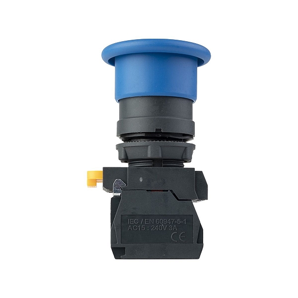 Кнопка SB-34 грибовидная 1NO+1NC синяя EKF