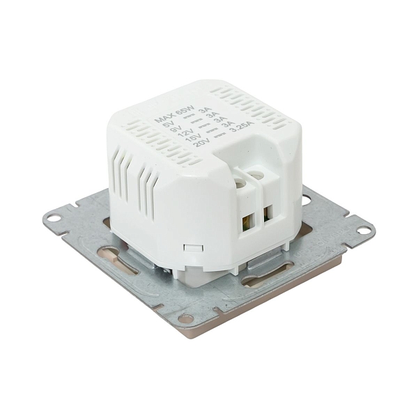 Механизм розетки USB-С, быстрая, кремовый Эпика EKF