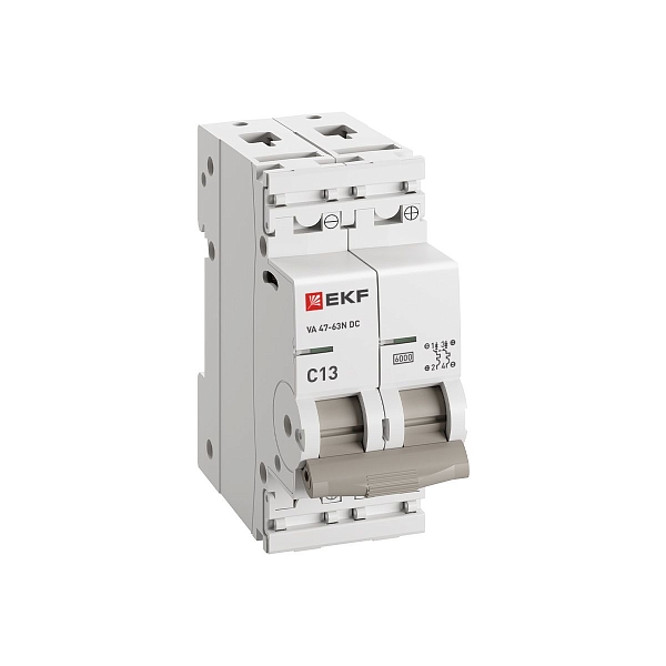 Автоматический выключатель ВА 47-63N DC 2P 13А (C) 6kA PROXIMA EKF