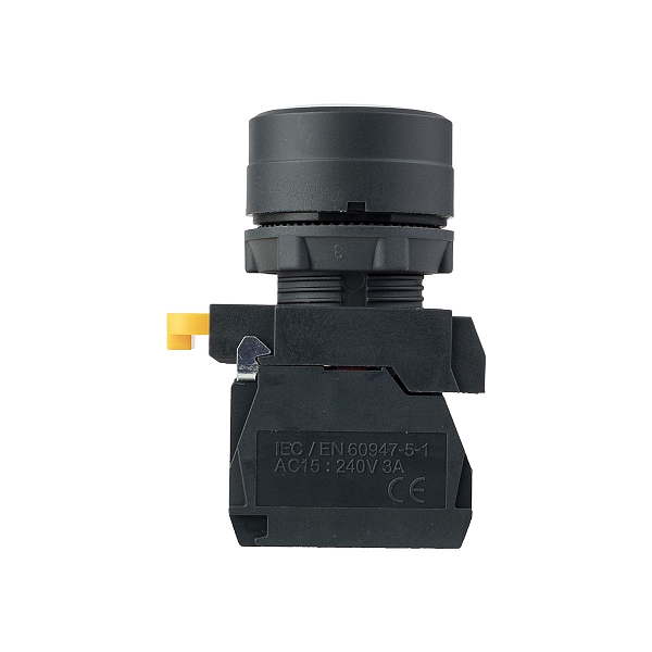 Кнопка SB-31 плоская с фиксацией 1NO+1NС белая IP65 EKF