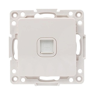 Стокгольм Механизм Розетки RJ-45 1-местной белый EKF