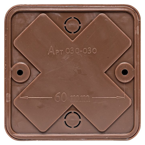 Коробка разветвительная KMP-030-030 (75x75x26) тёмн. дер. EKF PROxima