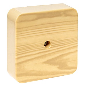 Коробка разветвительная KMP-030-030 (75x75x26) светлое дерево EKF PROxima