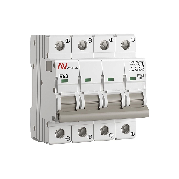 Выключатель автоматический AV-6 DC 4P 63A (K) 6kA EKF AVERES