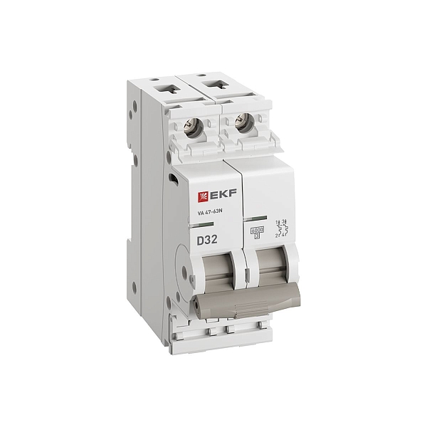 Автоматический выключатель ВА 47-63N 2P 32А (D) 6кА PROXIMA EKF