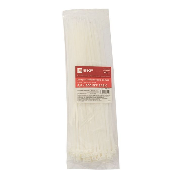 Хомут нейлоновый (4,8x300) (100шт.) EKF Basic