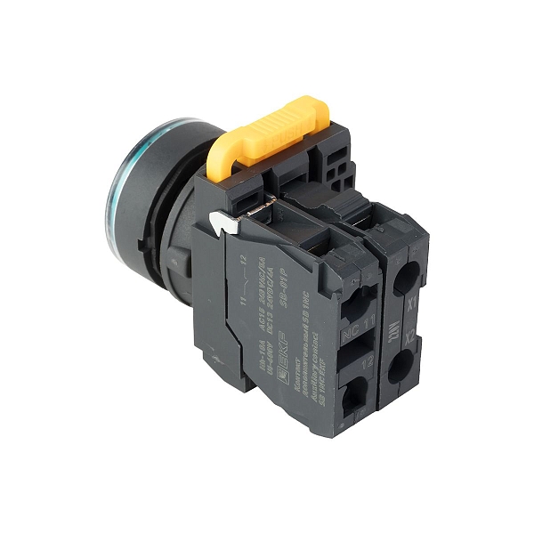 Кнопка SB-27 плоская без фиксации c подсветкой 220V AC 1NC зеленая IP65 EKF