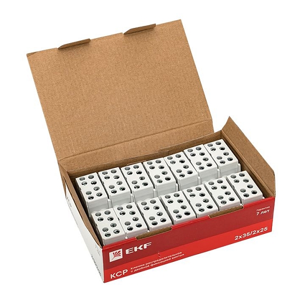 Клемма распределительная КСР с двойным винтом 2x35/2x25 серая EKF PROxima