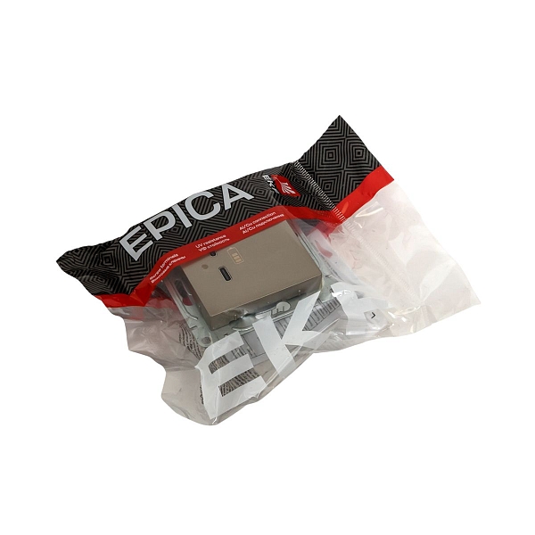 Механизм розетки USB-C - 2шт, шампань Эпика EKF