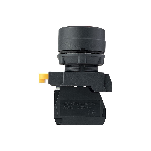 Кнопка SB-31 плоская с фиксацией 1NO красная IP65 EKF