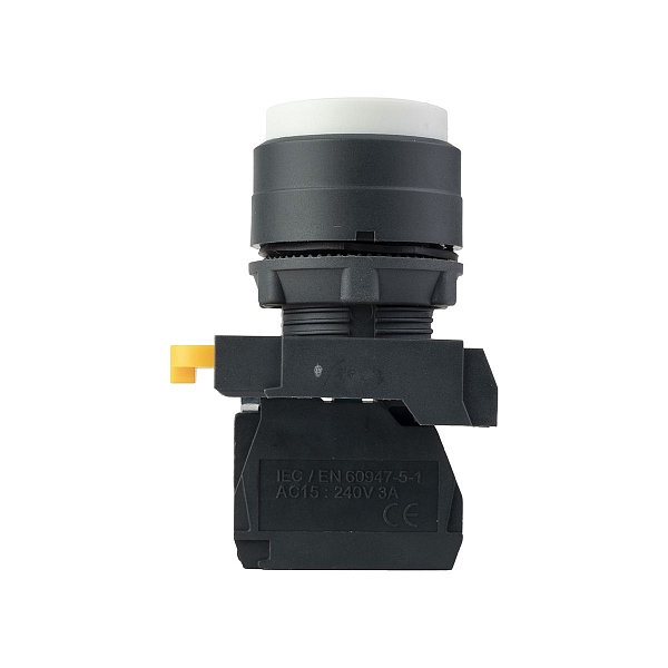 Кнопка выпирающая SB-35 с фиксацией 1NO белая IP65 EKF