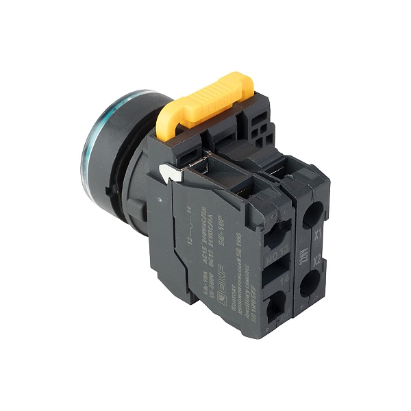 Кнопка SB-27 плоская без фиксации c подсветкой 220V AC 1NO зеленая IP65 EKF