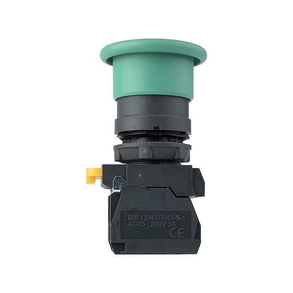 Кнопка SB-34 грибовидная 1NO+1NC зеленая EKF