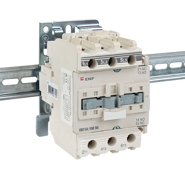 Контактор КМЭ-3 50А 1NO+1NC 230В AC EKF