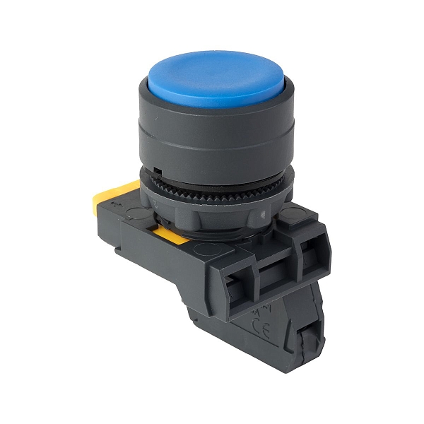 Кнопка выпирающая SB-35 с фиксацией 1NO синяя IP65 EKF