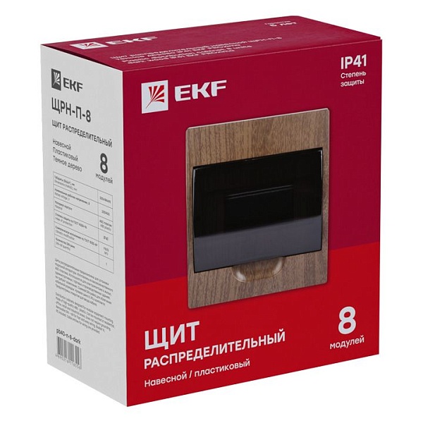 ЩРН-П- 8 темное дерево IP41 PROXIMA EKF