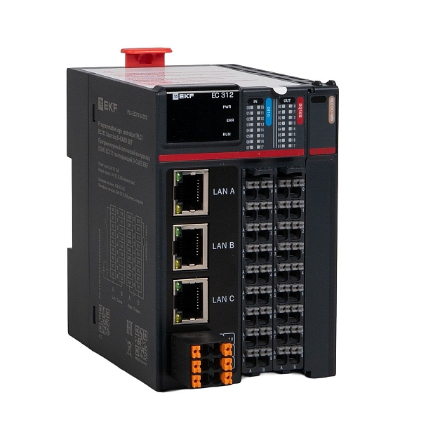 Программируемый логический контроллер (ПЛК) EC312 токоподающий D-CARD EKF