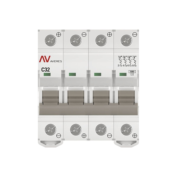 Выключатель автоматический AV-10 DC 4P 32A (C) 10kA EKF AVERES