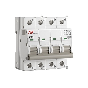Выключатель автоматический AV-6 DC 4P 32A (K) 6kA EKF AVERES
