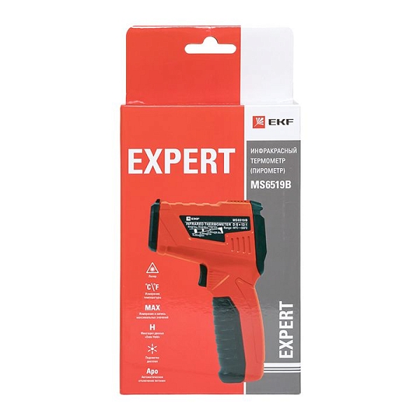 Инфракрасный термометр(пирометр) MS6519B EKF Expert