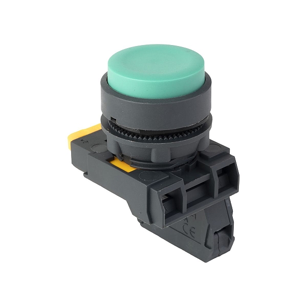 Кнопка выпирающая SB-25 без фиксации 1NС зеленая IP65 EKF